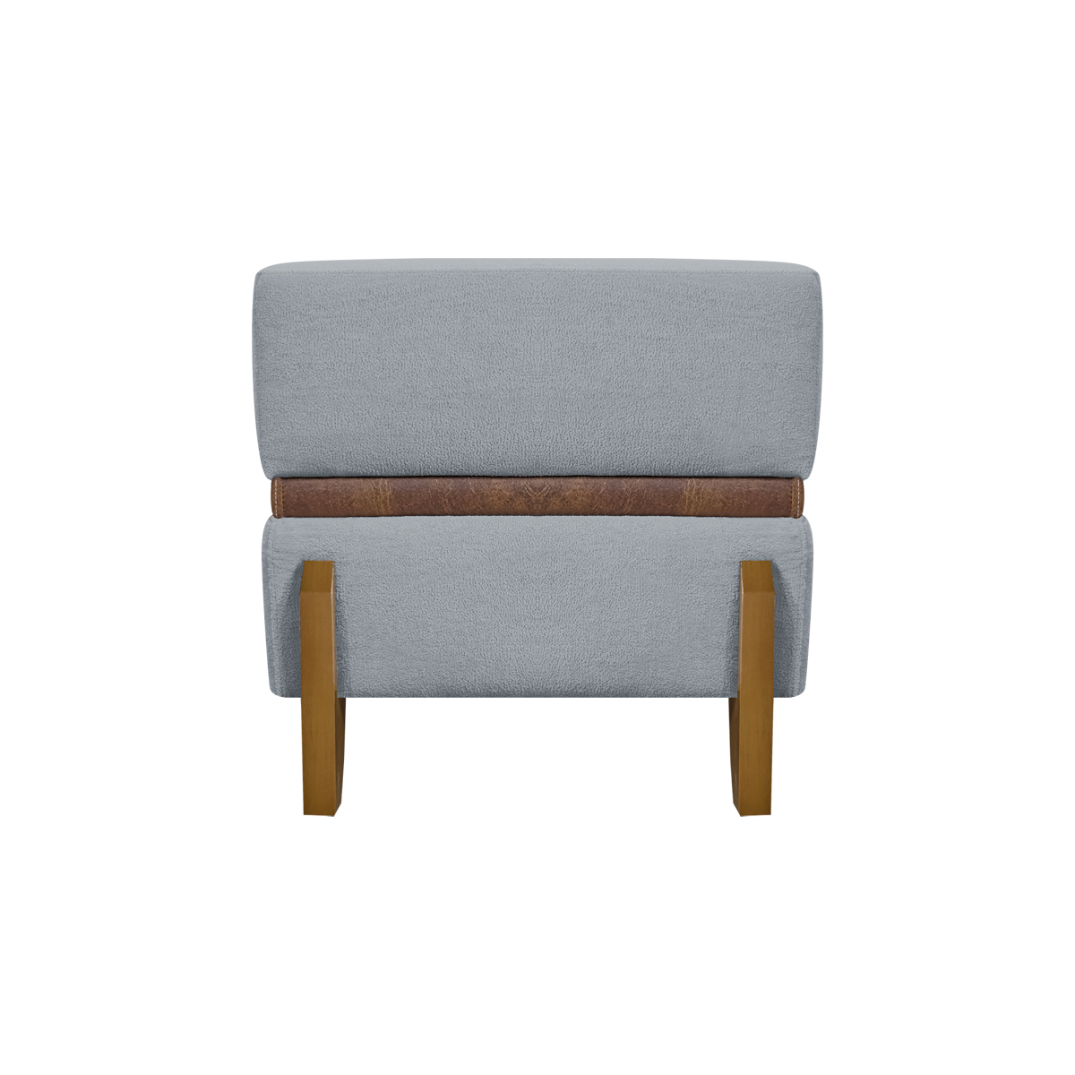 Puff Recamier Para Sala Quarto Cama King 200 Cm Kodama Boucle Cinza