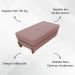 Puff Recamier Para Sala Quarto Cama King 200 Cm Kodama Boucle Rosa