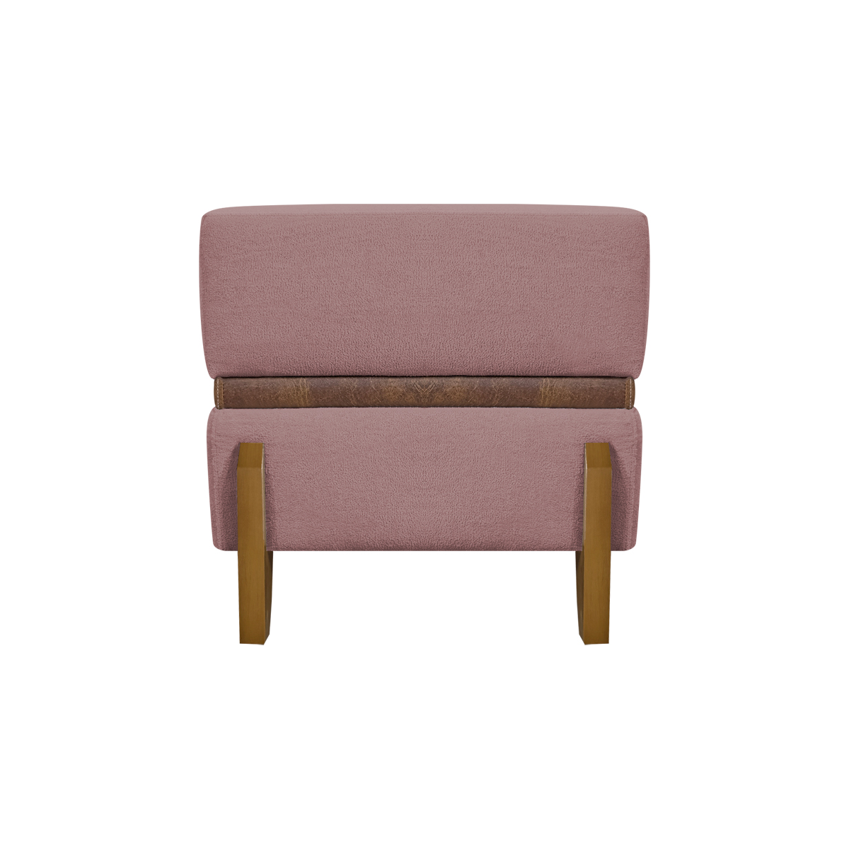 Puff Recamier Para Sala Quarto Cama King 200 Cm Kodama Boucle Rosa