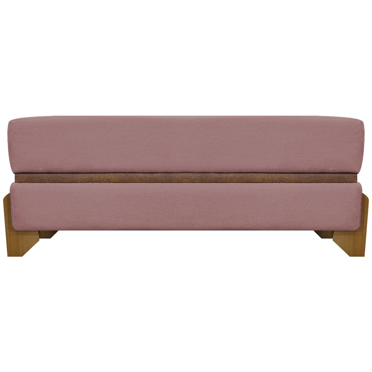 Puff Recamier Para Sala Quarto Cama King 200 Cm Kodama Boucle Rosa