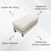 Puff Recamier Para Sala Quarto Cama Queen 150 Cm Kodama Boucle Bege