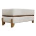 Puff Recamier Para Sala Quarto Cama Queen 150 Cm Kodama Boucle Bege