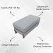 Puff Recamier Para Sala Quarto Cama Queen 150 Cm Kodama Boucle Cinza