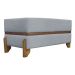 Puff Recamier Para Sala Quarto Cama Queen 150 Cm Kodama Boucle Cinza