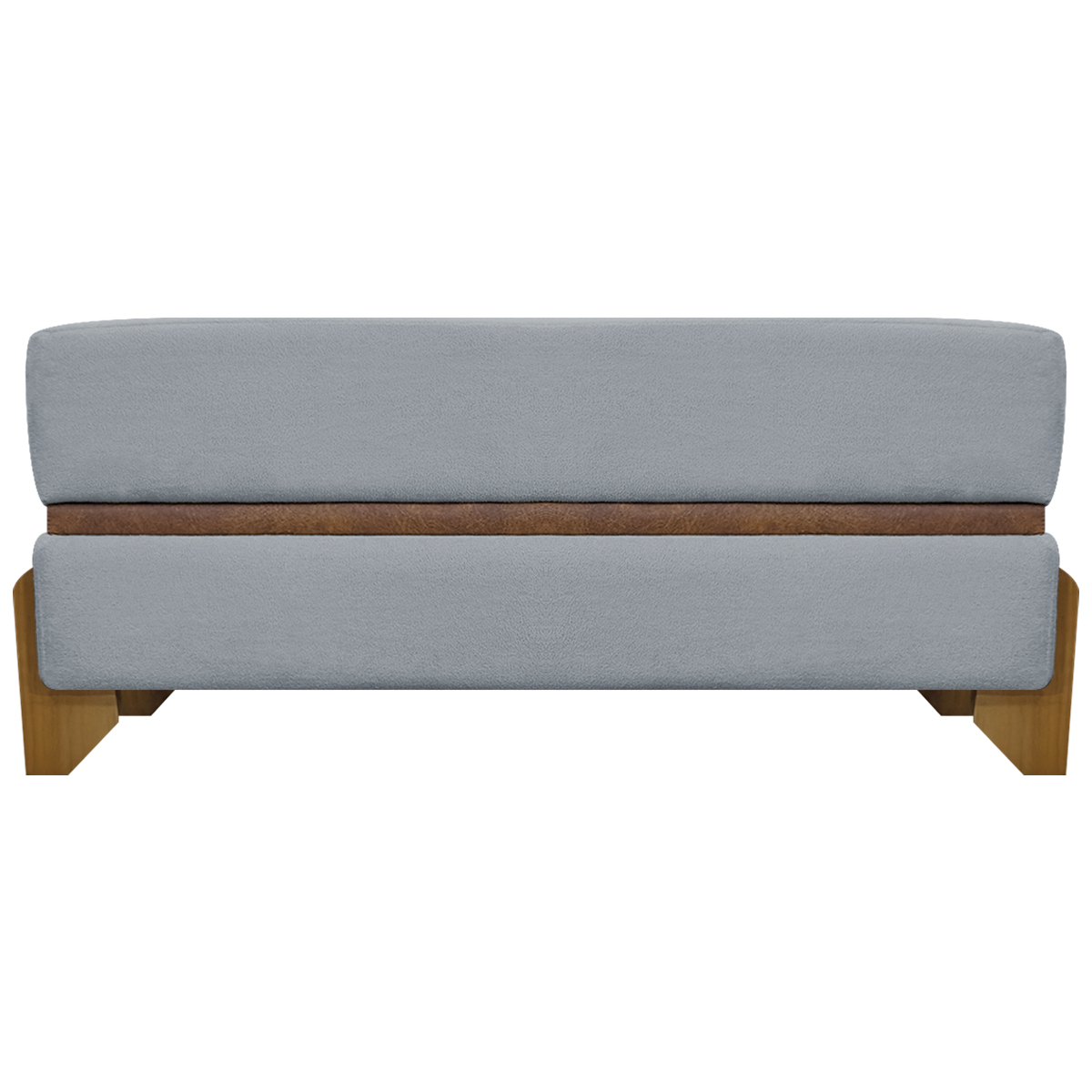Puff Recamier Para Sala Quarto Cama Queen 150 Cm Kodama Boucle Cinza