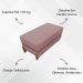 Puff Recamier Para Sala Quarto Cama Queen 150 Cm Kodama Boucle Rosê