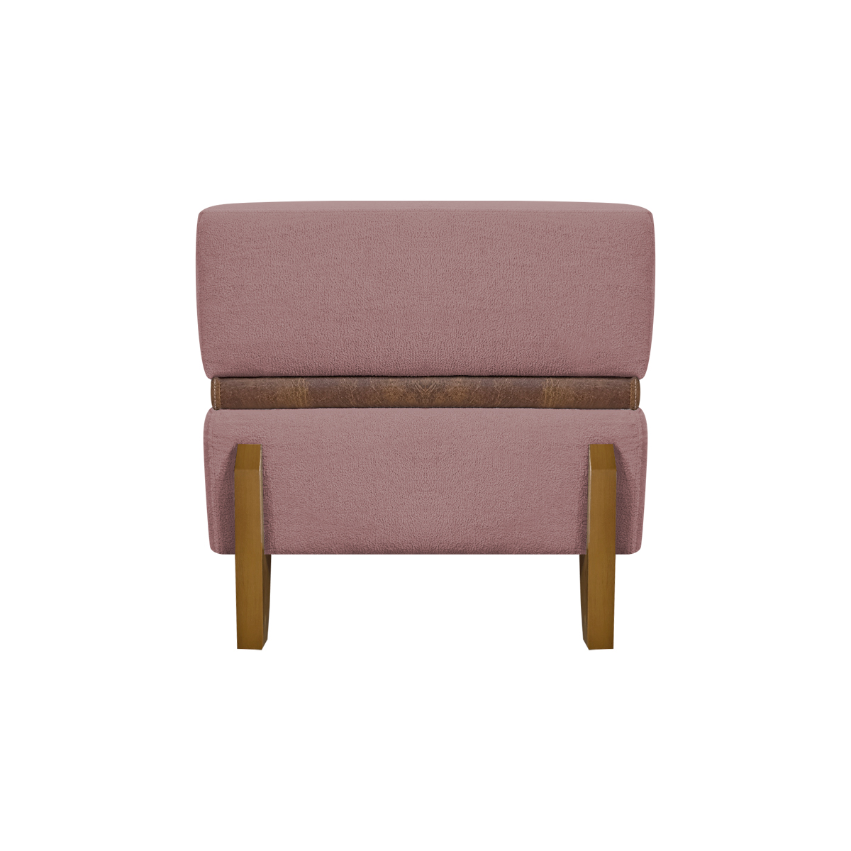 Puff Recamier Para Sala Quarto Cama Queen 150 Cm Kodama Boucle Rosê