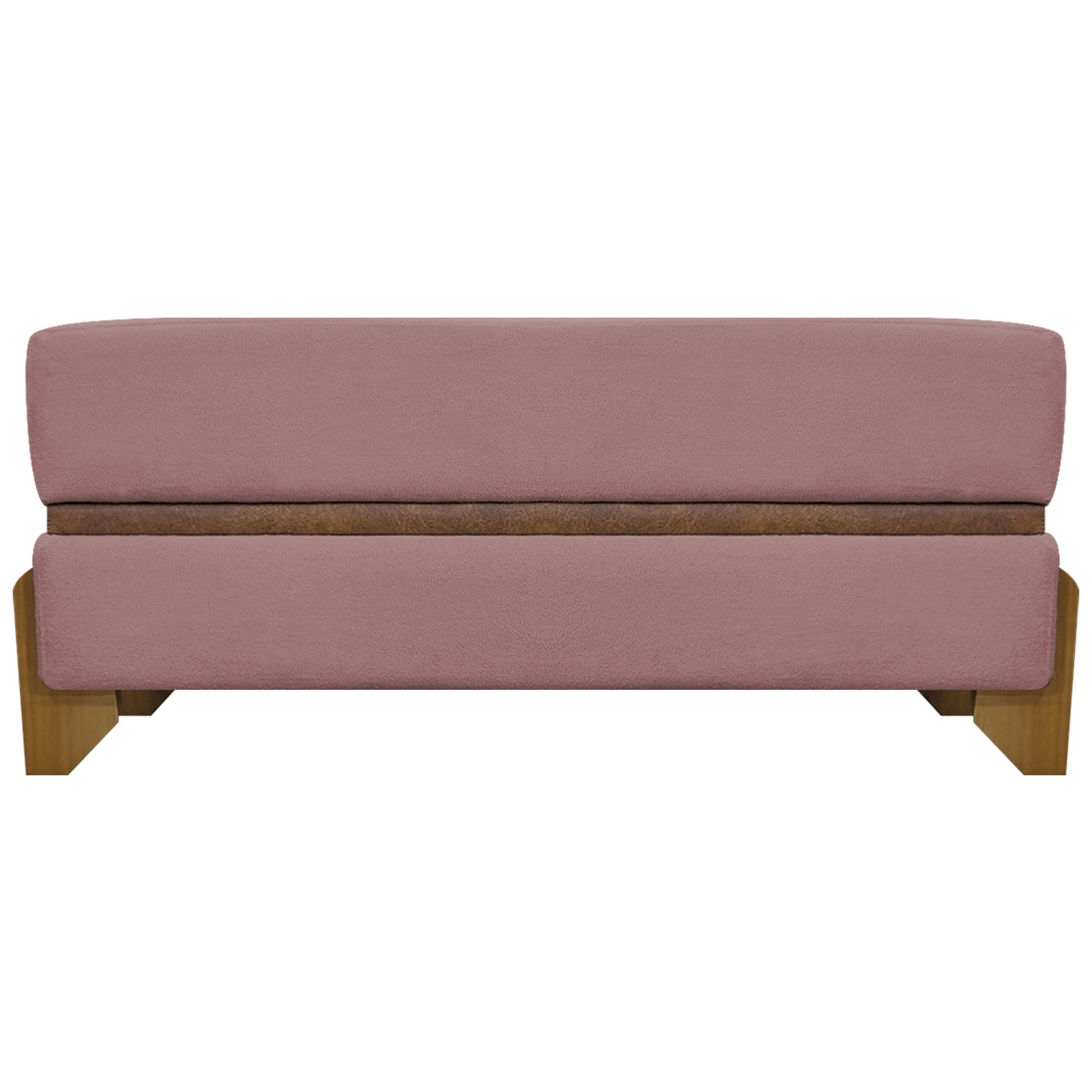 Puff Recamier Para Sala Quarto Cama Queen 150 Cm Kodama Boucle Rosê