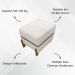Puff Recamier Para Sala Quarto Cama de Solteiro 50 Cm Kodama Boucle Bege
