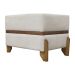 Puff Recamier Para Sala Quarto Cama de Solteiro 50 Cm Kodama Boucle Bege