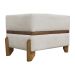 Puff Recamier Para Sala Quarto Cama de Solteiro 50 Cm Kodama Boucle Bege
