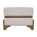 Puff Recamier Para Sala Quarto Cama de Solteiro 50 Cm Kodama Boucle Bege
