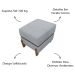 Puff Recamier Para Sala Quarto Cama de Solteiro 50 Cm Kodama Boucle Cinza