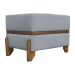Puff Recamier Para Sala Quarto Cama de Solteiro 50 Cm Kodama Boucle Cinza