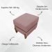 Puff Recamier Para Sala Quarto Cama de Solteiro 50 Cm Kodama Boucle Rosê