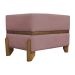 Puff Recamier Para Sala Quarto Cama de Solteiro 50 Cm Kodama Boucle Rosê