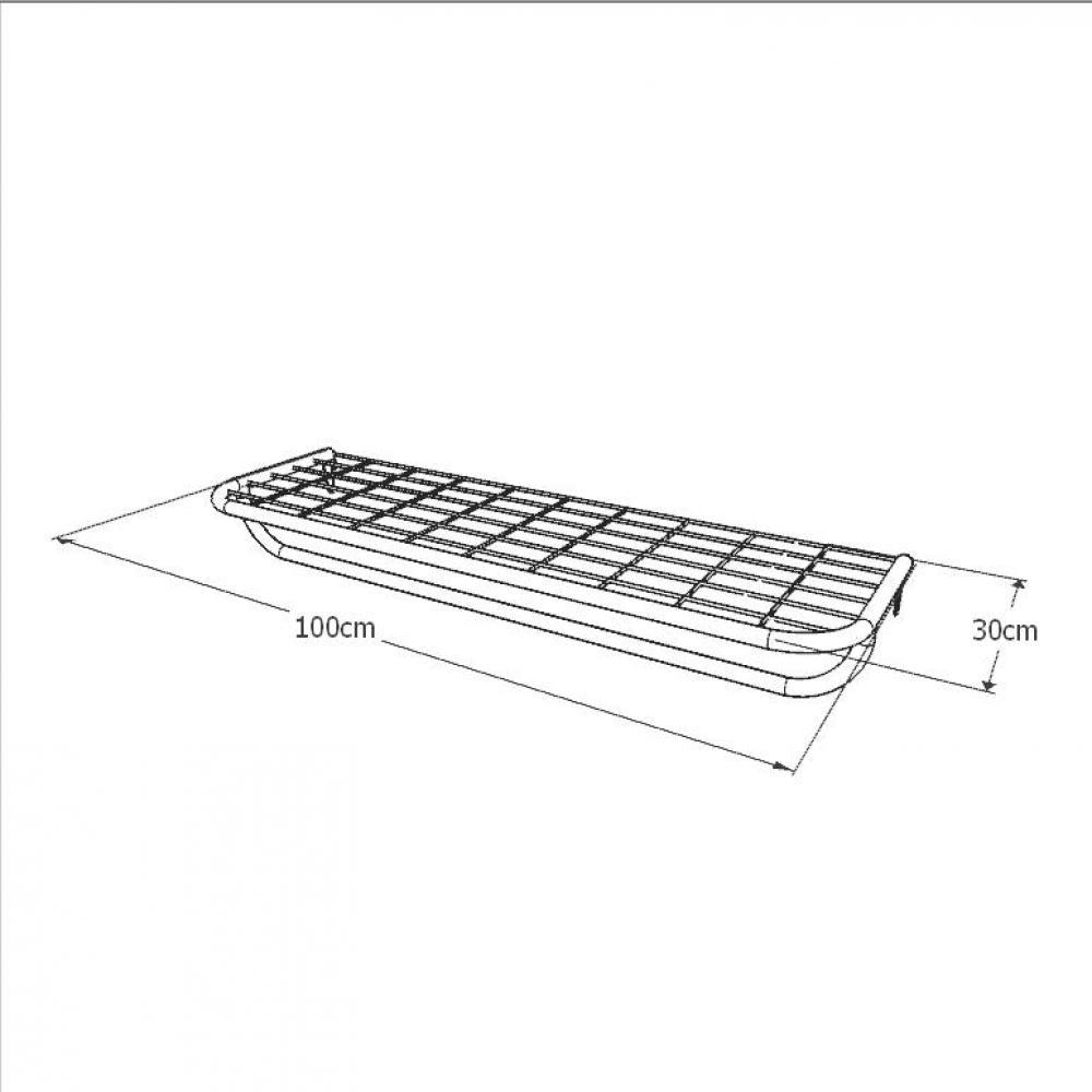 Arara de Cremalheira C/ Tela C/ Pingente 100x30 cm 1 branco modelo clst2b09