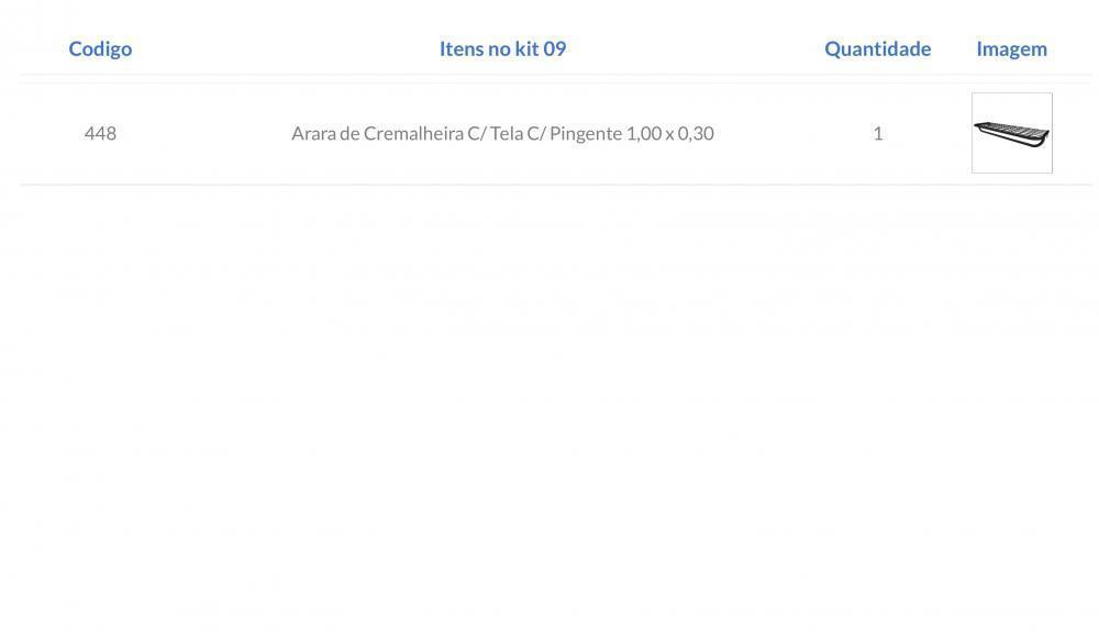 Arara de Cremalheira C/ Tela C/ Pingente 100x30 cm 1 branco modelo clst2b09