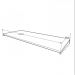 Kit com prateleira em mdf para cremalheira, com suportes 100x40 3 branco modelo clst2b13