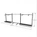 Kit para Closet com 16 peças regulável 300x100 cm tonalidade preto modelo clst1p441