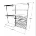 Kit para Closet com 20 peças regulável 200x200 cm tonalidade branco modelo clst2b235