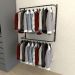 Kit para Closet com 4 peças regulável 100x100 cm tonalidade preto modelo clst1p16
