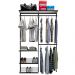 Closet Aberto Aramado Preto Parede Cabideiro Araras Pratelei