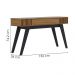 Aparador Para Sala 1 Gaveta 136 cm Riviera Noce Milano Preto Colibri