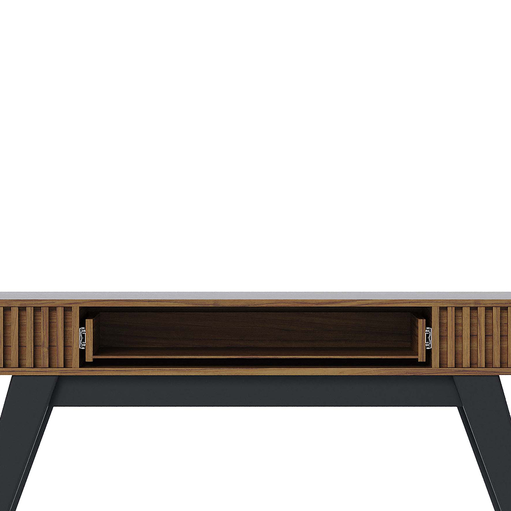 Aparador Para Sala 1 Gaveta 136 cm Riviera Noce Milano Preto Colibri