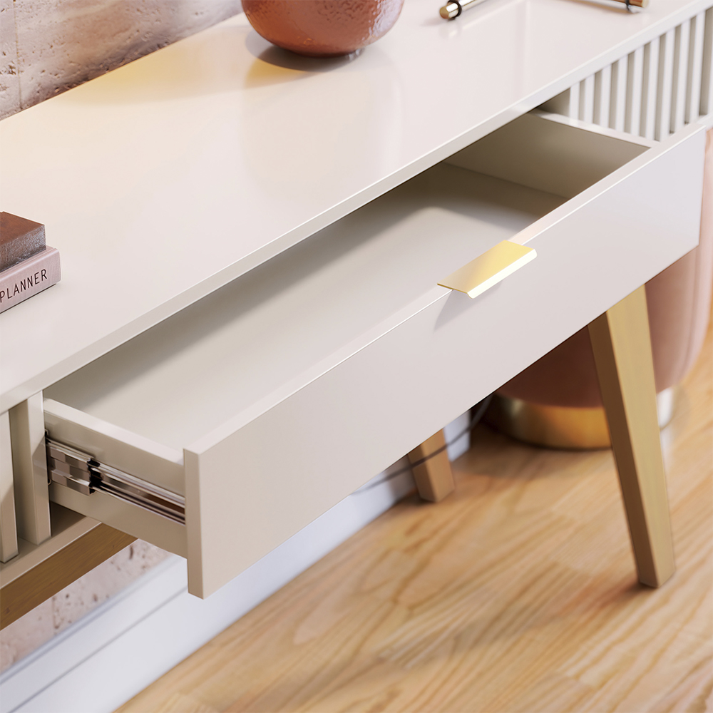 Aparador Para Sala 1 Gaveta 136 cm Riviera Off White Freijo Colibri