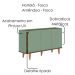 Balcão Aparador Buffet 3 Portas 136 cm Jurere Hortela Amendoa Colibri