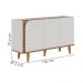 Balcão Aparador Buffet 3 Portas 136 cm Jurere Off White Matte Freijo Colibri