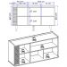 Balcão Aparador Buffet 3 Portas 136 cm Jurere Off White Matte Freijo Colibri