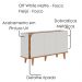 Balcão Aparador Buffet 3 Portas 136 cm Jurere Off White Matte Freijo Colibri