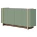 Balcao Buffet 160 cm Copacabana Dourado Hortela Amendoa Colibri