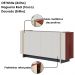Balcao Buffet 160 cm Copacabana Dourado Off White Nogueira Real Colibri