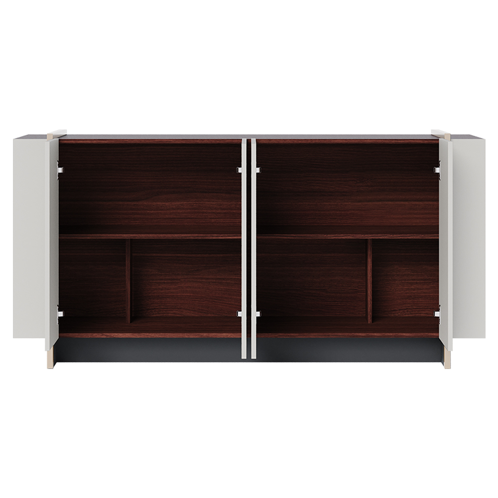 Balcao Buffet 160 cm Copacabana Dourado Off White Nogueira Real Colibri