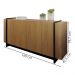 Balcao Buffet 160 cm Copacabana Preto Freijo Colibri