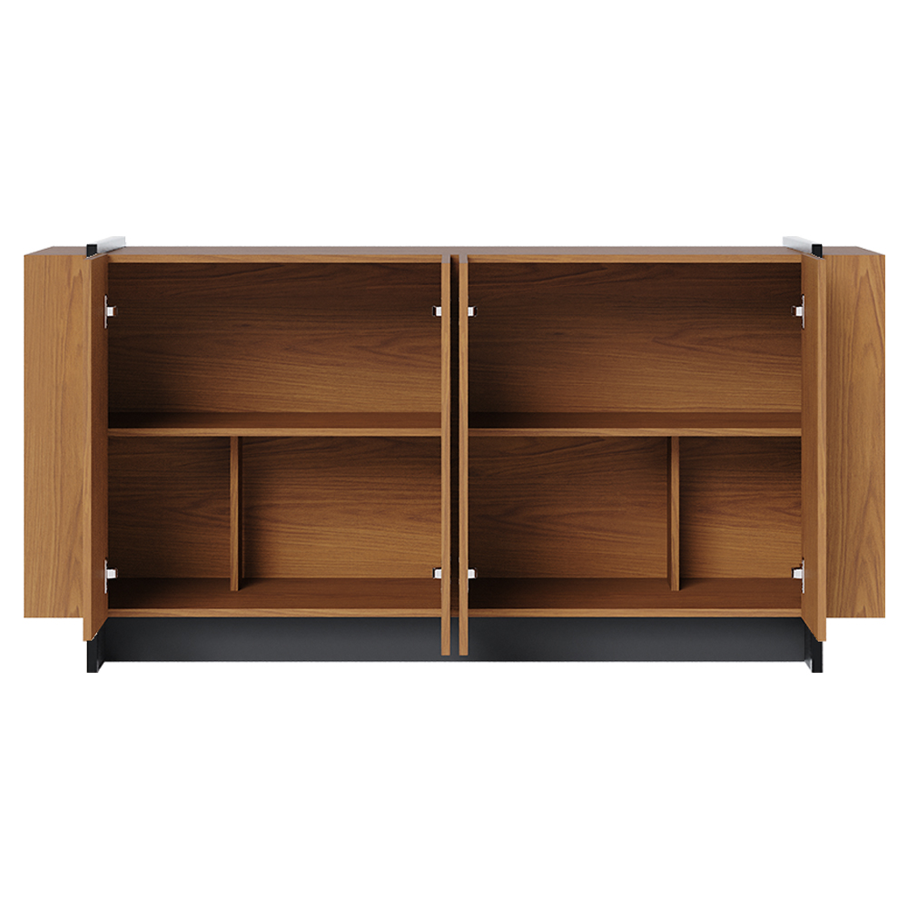 Balcao Buffet 160 cm Copacabana Preto Freijo Colibri