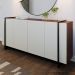 Balcao Buffet 160 cm Copacabana Preto Off White Nogueira Real Colibri