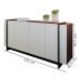 Balcao Buffet 160 cm Copacabana Preto Off White Nogueira Real Colibri