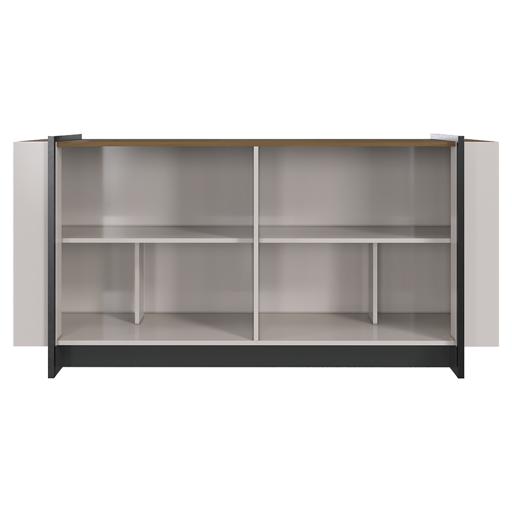 Balcao Buffet 160 cm Copacabana Preto Off White Nogueira Real Colibri