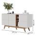 Balcao Buffet Aparador 160 cm Noronha Off White Matte Freijo Colibri