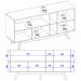 Balcao Buffet Aparador 160 cm Noronha Off White Matte Freijo Colibri
