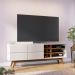 Bancada para TV 70 Polegadas Charles Off-White Matte Freijo