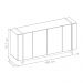 Buffet 4 Portas Sau Off White Nogueira Preto