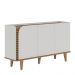 Buffet Aparador Jurerê 3 Portas Off White Matte/Freijó - Colibri
