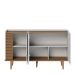 Buffet Aparador Jurerê 3 Portas Off White Matte/Freijó - Colibri