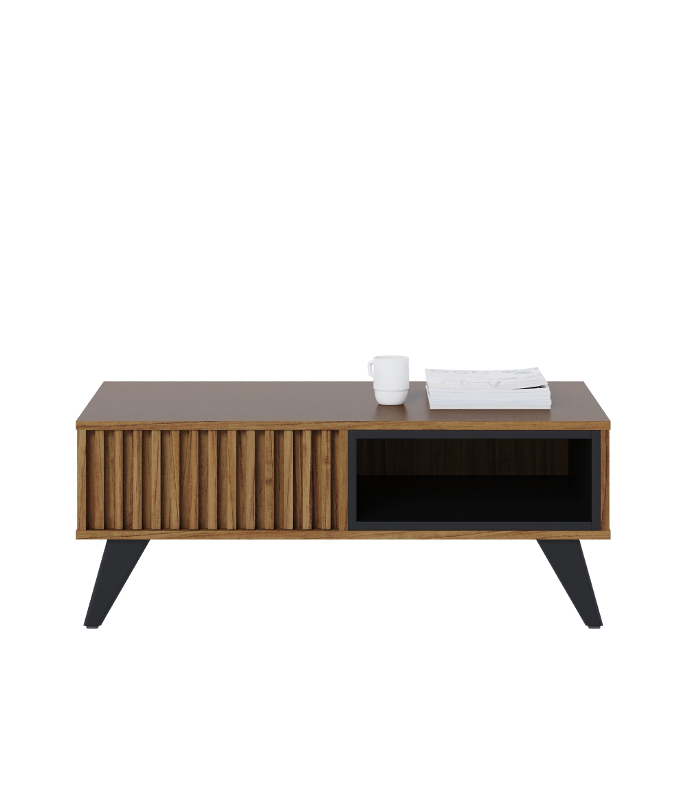 Conjunto Aparador e Mesa de Centro Royal Noce Milano Preto