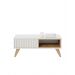 Conjunto Home para TV e Mesa de Centro Diana Off-White Freijo